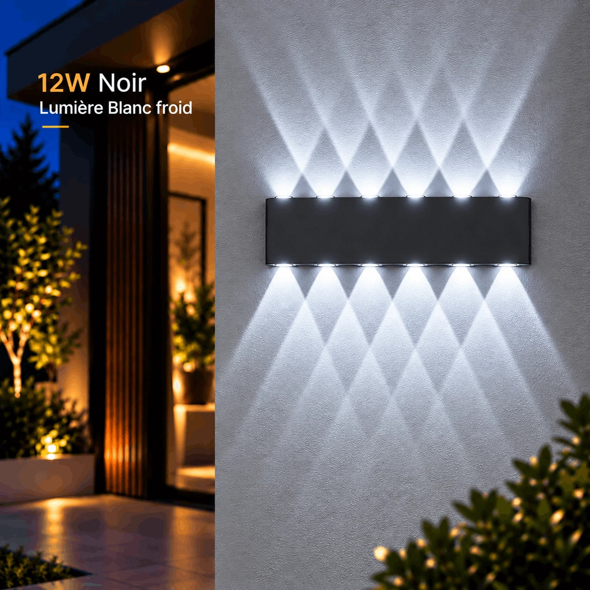 Applique Murale LED Extérieure Up & Down Design Moderne