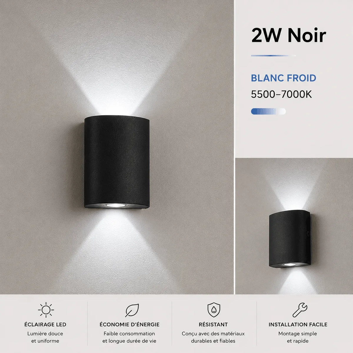 Applique Murale LED Moderne Blanche