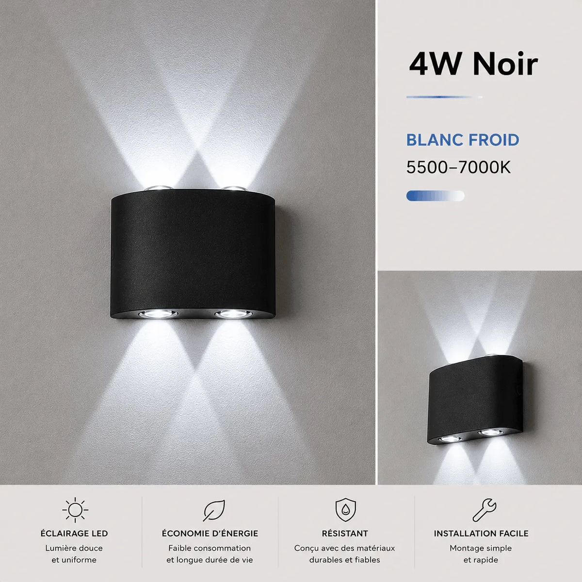 Applique Murale LED Moderne Blanche