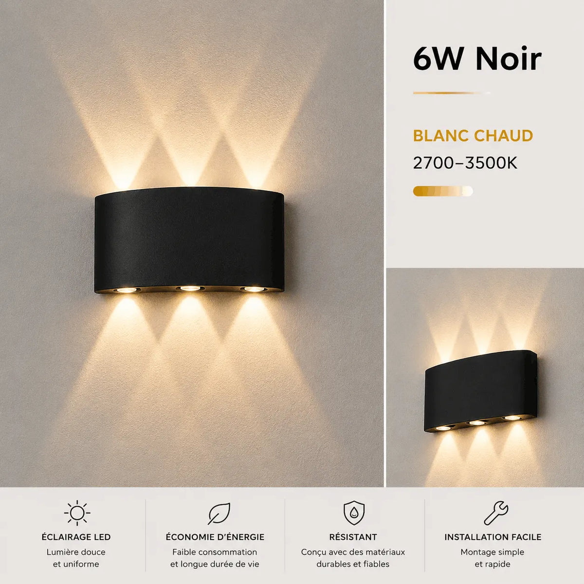 Applique Murale LED Moderne Blanche
