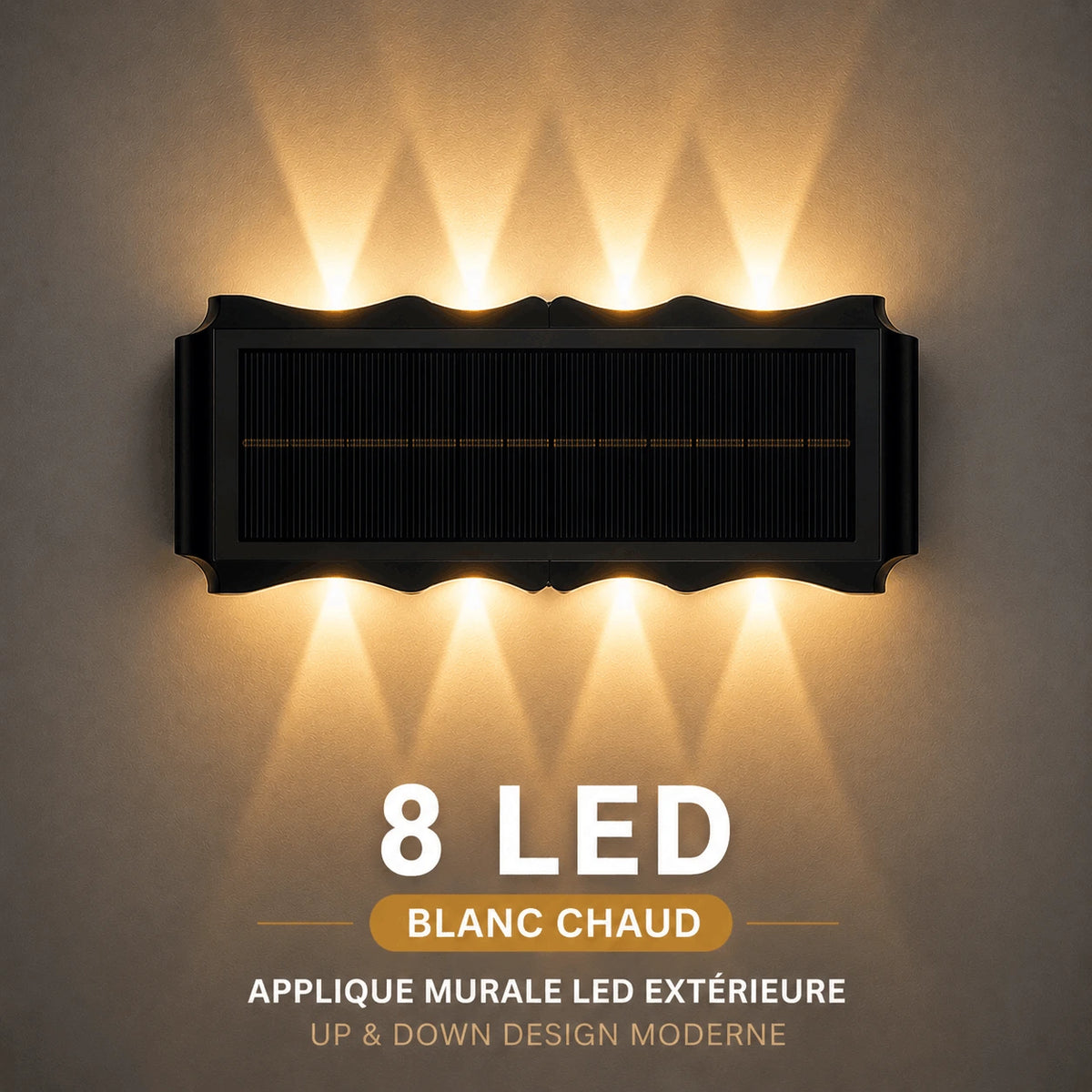 Applique Murale Solaire LED Haut et Bas