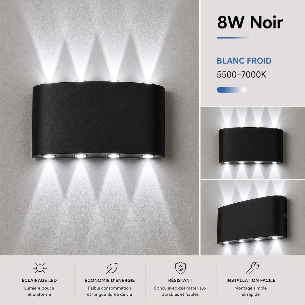 Applique Murale LED Moderne Blanche