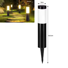Lampe Solaire Cylindrique Inox Extérieure