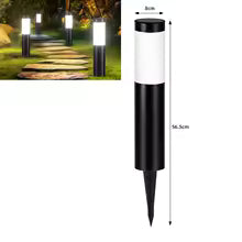 Lampe Solaire Cylindrique Inox Extérieure