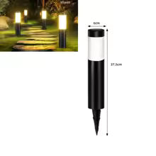 Lampe Solaire Cylindrique Inox Extérieure