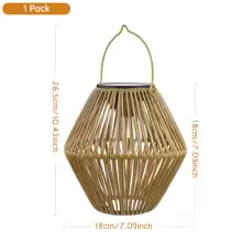 Lanterne Solaire Tissée Style Boho