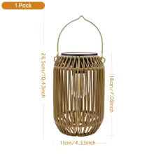 Lanterne Solaire Tissée Style Boho