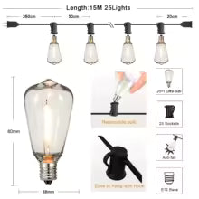 Guirlande LED Extérieure Incassable ST38 Guirxiété