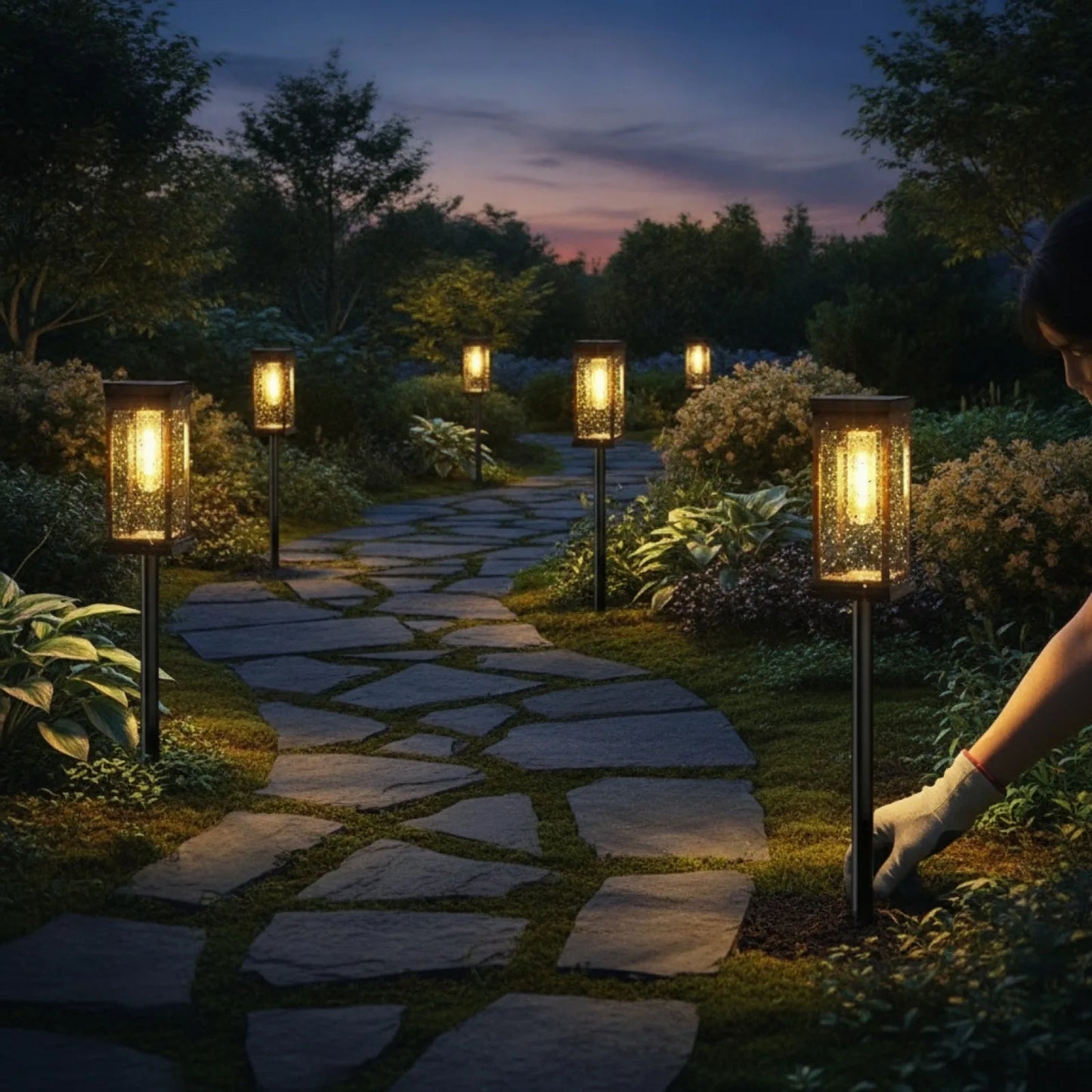 Lampe Solaire LED Étanche pour Jardin