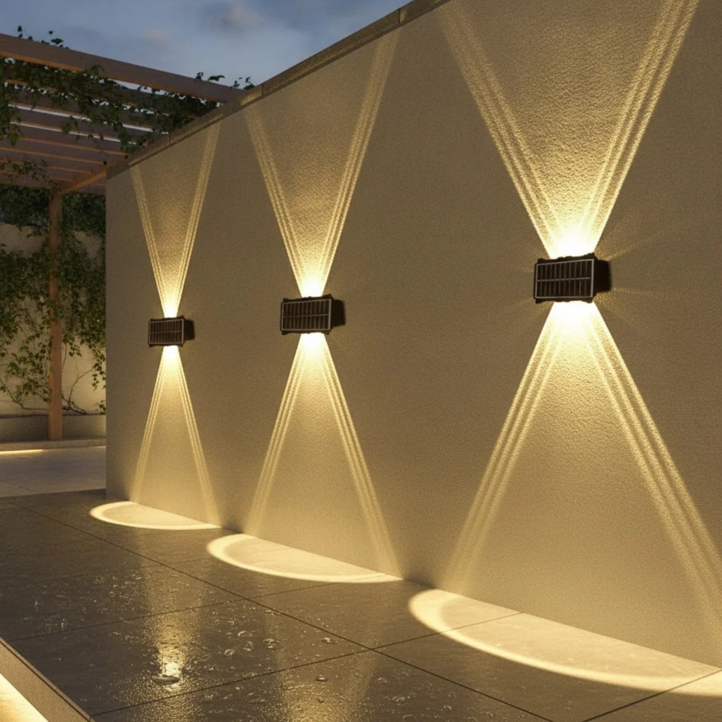 Applique Murale Solaire LED Haut et Bas