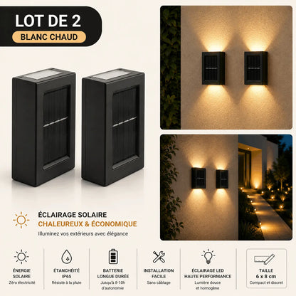 Lampe Solaire Extérieure Haut et Bas