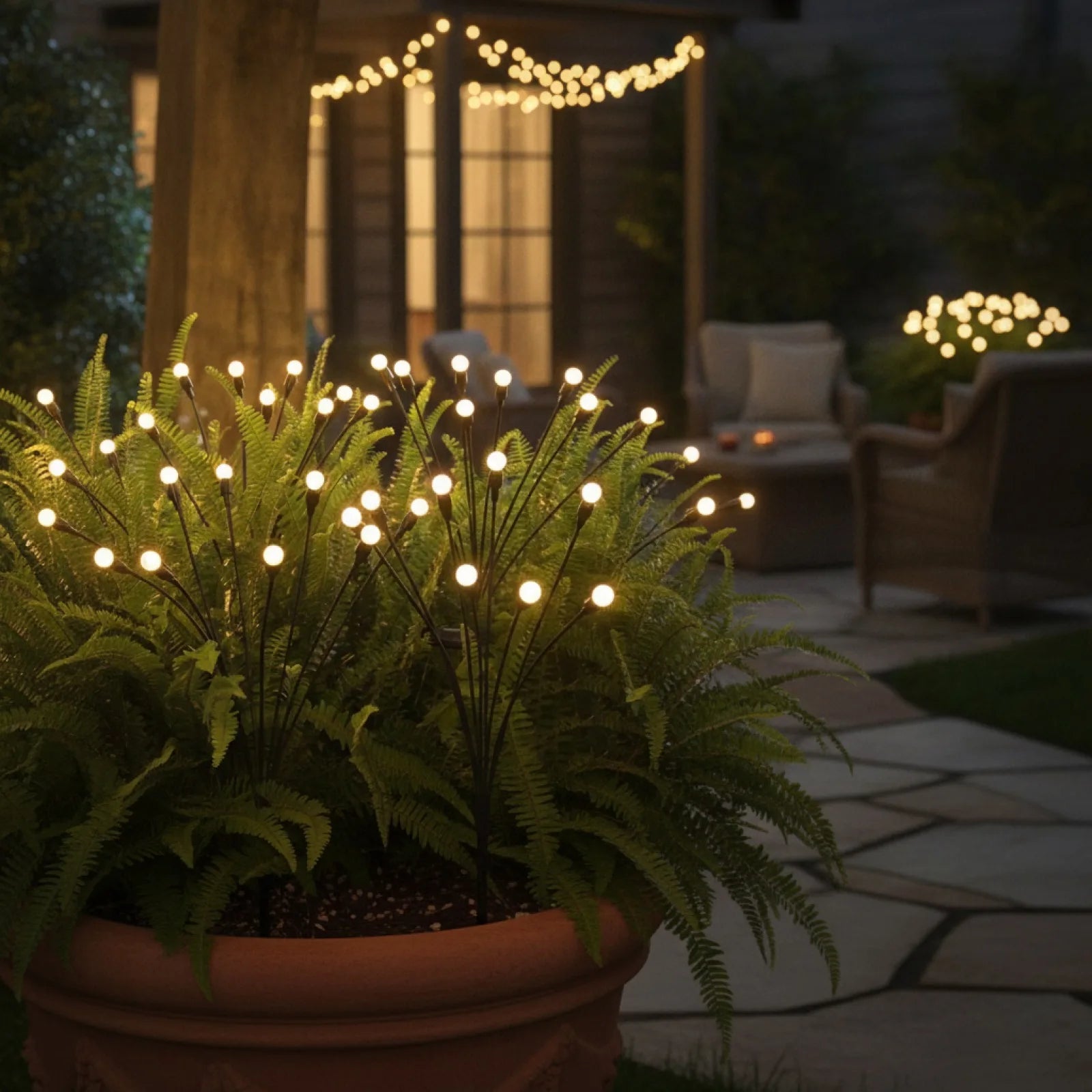 Lampes Solaires Jardin Luciole Magique