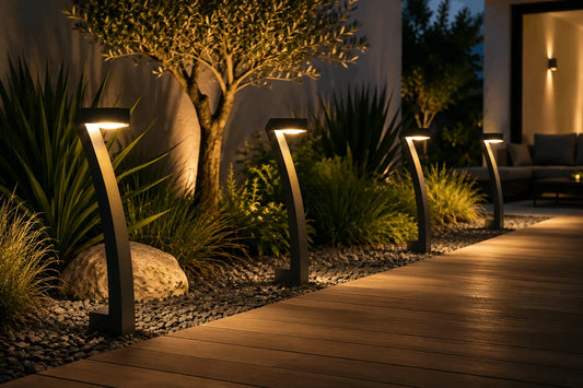 Borne Solaire LED Jardin Étanche IP65
