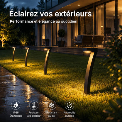 Borne Solaire LED Jardin Étanche IP65