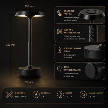 Lampe LED Portable Sans Fil Rechargeable