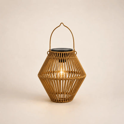Lanterne Solaire Tissée Style Boho